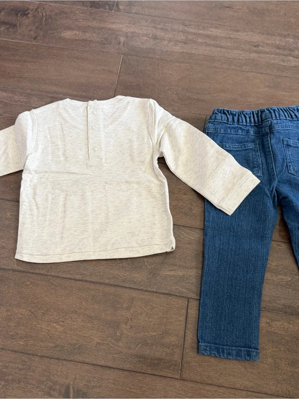 Carter's Cream Long Sleeve Top with Pink & Red Heart Accents
